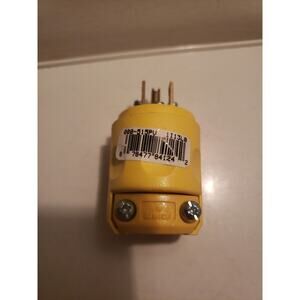Leviton 515PV-000 15A 125V 2-Pole Yellow Residential Grade Straight Blade Plug